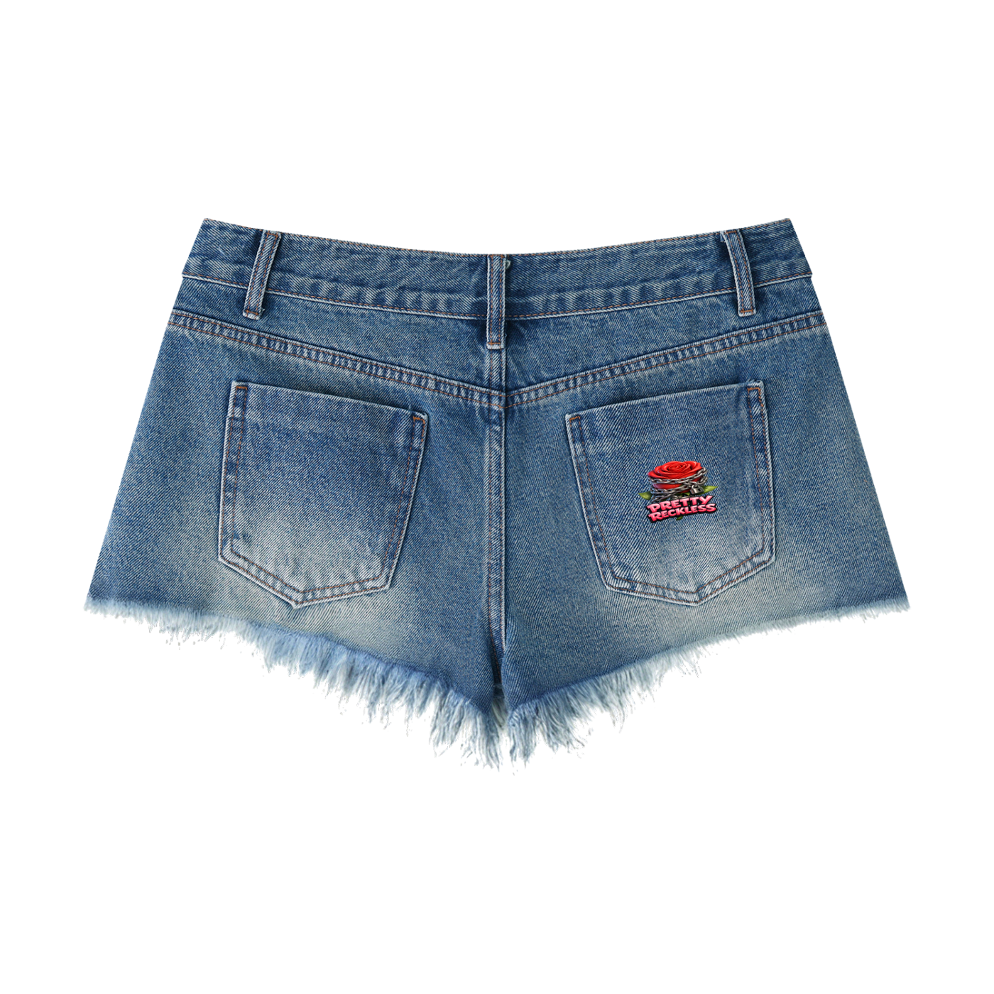Pretty Reckless  women's Vintage Wash Raw Hem Denim Shorts