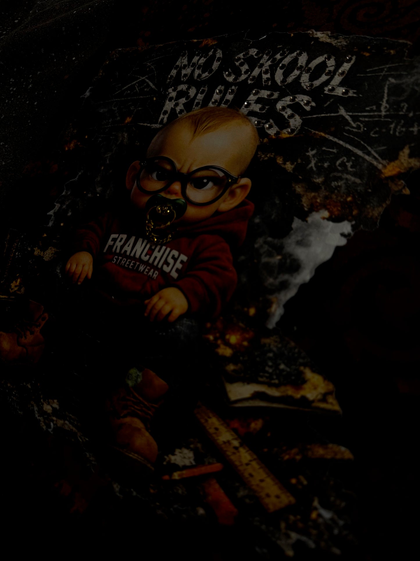 DIRTY SHINE™ Archive #001 — No Skool Rules Lab Chaos Tee (1 of 1)